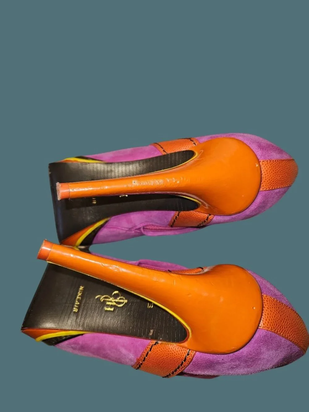 Cole Haan x NikeAir Kiltie Platform Stiletto Bootie Suede/Leather Women 7B - Picture 10 of 13